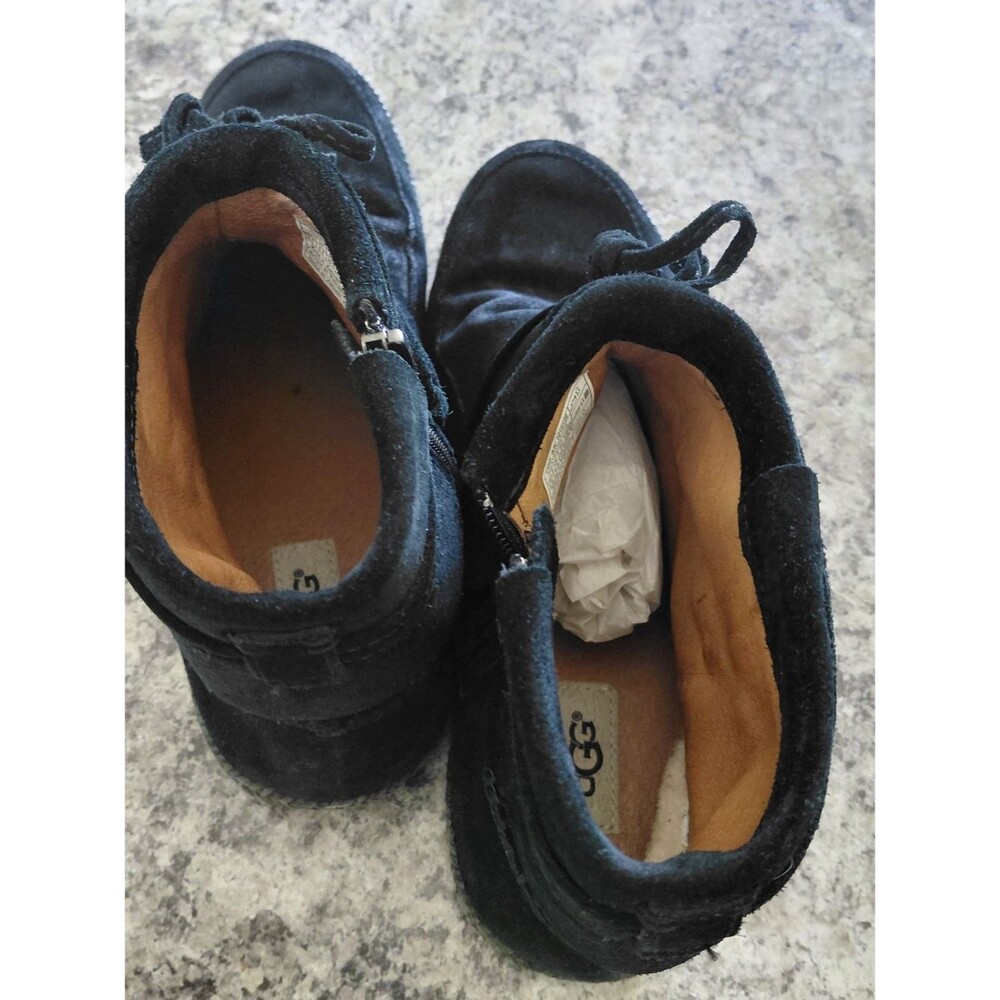 UGG Black Suede Ankle Boots - Picture 6 of 7
